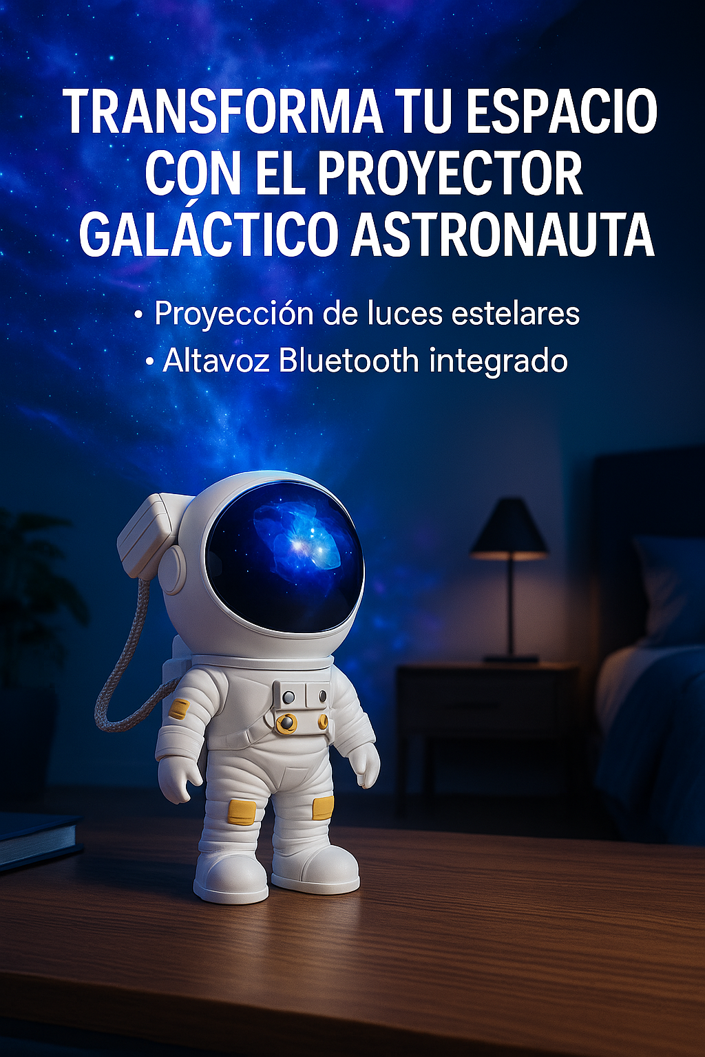 Lampara de Astronauta – Proyector de Galaxias